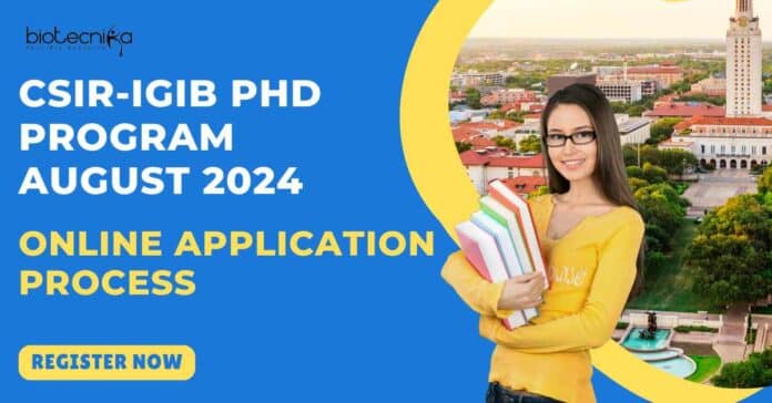 CSIR-IGIB PhD 2024 Program