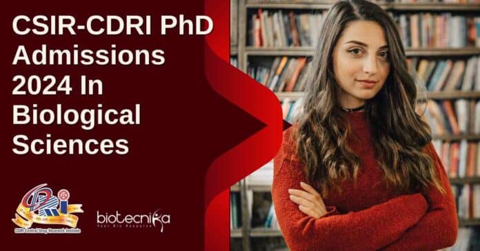 CSIR-CDRI PhD Admissions 2024