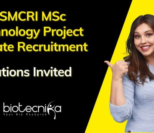 CSIR-CSMCRI MSc Biotechnology Project