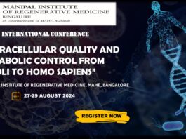 International Conference on “Intracellular Quality and Metabolic Control from E. Coli to HomoSapiens” at MIRM-MAHE Bangalore New
