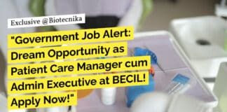 Govt BECIL BSc Job Opening - Life Sciences Apply