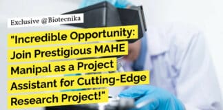 "Incredible Opportunity: Join Prestigious MAHE Manipal as a Project Assistant for Cutting-Edge Research Project!"
