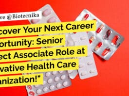 "Discover Your Next Career Opportunity: Senior Project Associate Role at Innovative Health Care Organization!"