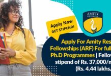 Apply For Amity Research Fellowships