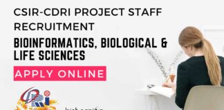 CSIR-CDRI Bioinformatics Project Staff