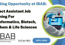 IBAB Project Assistant Jobs For Bioinformatics