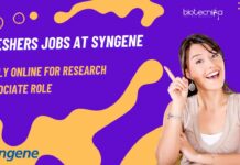 Freshers Vacancies at Syngene