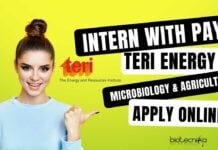 Intern at TERI Energy