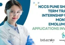 NCCS Short-Term Trainee Internship