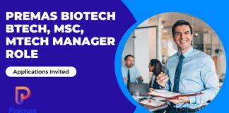 Premas Biotech Manager Role